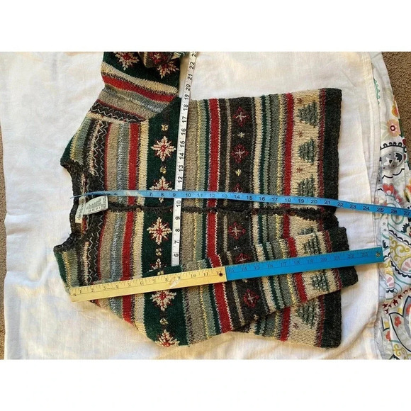 VTG Wool/Silk blend Floral knit Women Sweater Sz S by David Brooks Cottagecore - Picture 3 of 4